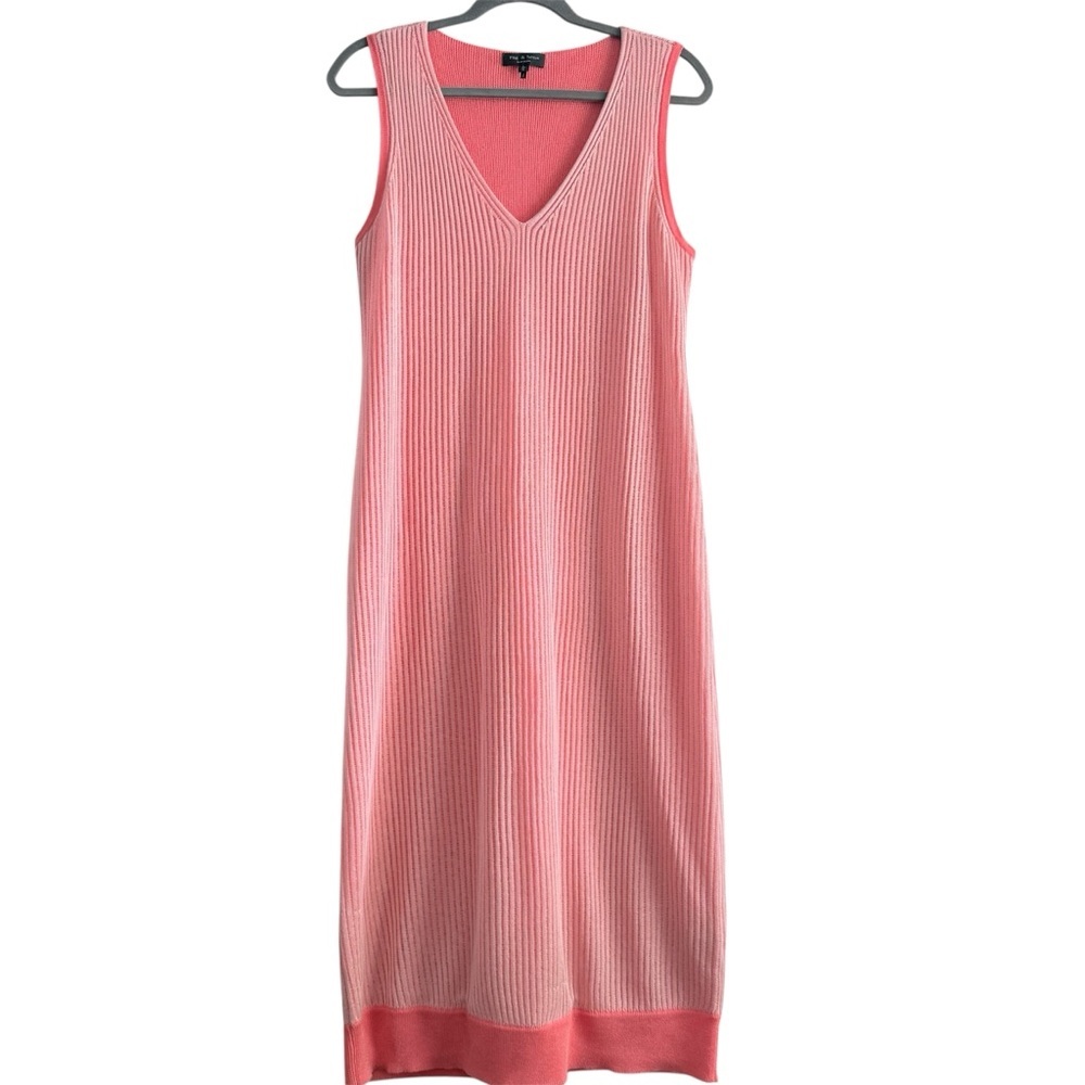 Rag & Bone V-Neck Midi Length Cora Dress Size‎ L